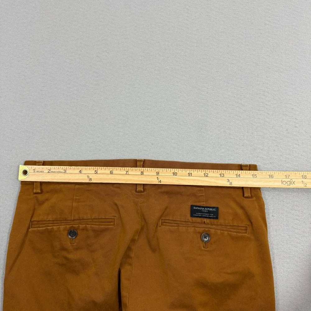 Banana Republic Pants Mens 30x30 Brown Aiden Slim Fit Monks Robe Chino Stretch